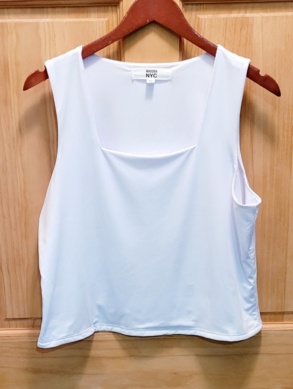 White Madden NYC Tank Top. Nice Heavier Material and Thicker Straps. Size XXL
